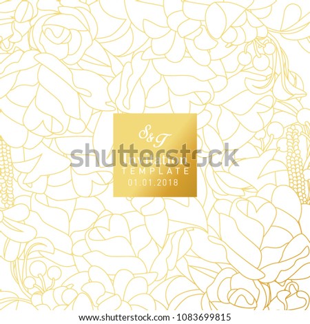 White and Gold Invitation Design