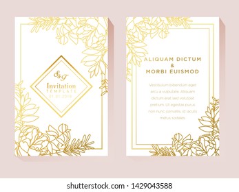 White and Gold Invitation Template