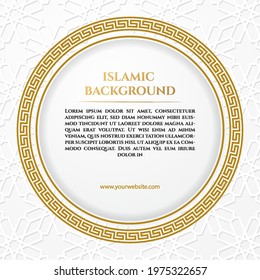 white gold islamic patern Background for social media tempalate post
