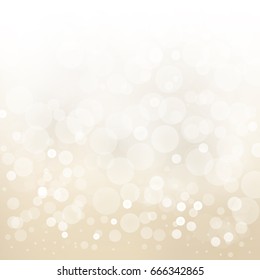 white gold light background abstract design vector illustration blur circle bokeh.