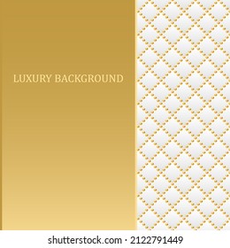 White and gold luxury background. Vector illustration.