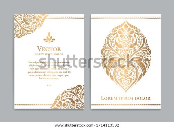 White Gold Luxury Invitation Card Design Stock Vector (Royalty Free ...