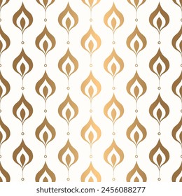 Patrón sin fisuras de Vector de lujo blanco y dorado. Adorno, motivos tradicionales, étnicos, árabes, turcos, indios. Ideal para tela y textil, Fondo de pantalla, diseño de empaque o cualquier idea deseada.