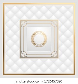 White and gold luxury vintage background