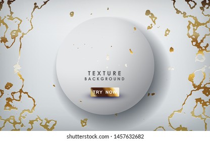 White gold marble texture background with circle shape layer.