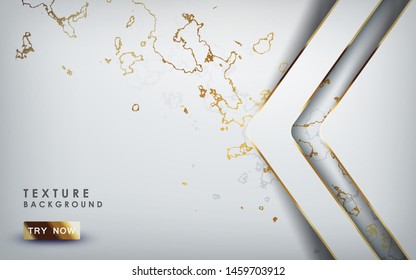 White gold marble texture background with arrow layer.