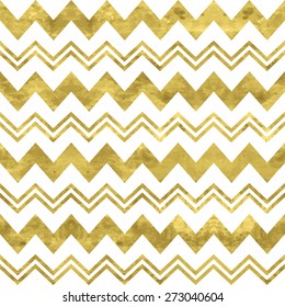 White and gold  pattern. Abstract geometric modern background. Vector illustration.Shiny backdrop. Texture of gold foil. Classic chevron wallpaper.