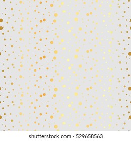 White And Gold Pattern. Abstract Geometric Modern Background. Vector Illustration.Shiny Backdrop. Texture Of Gold Foil. Art Deco Style. Polka Dots, Confetti.