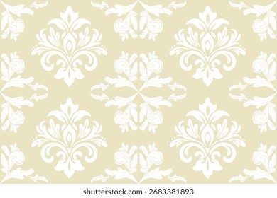 Design de padrão branco e dourado para carpetes, roupas ou qualquer ideia desejada.