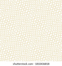 White and gold pattern. Seamless geometrical background. Modern abstract wallpaper with stripes, lines. Simple lattice graphic design.