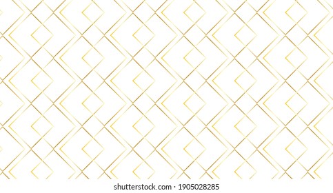 White and gold seamless geometric luxury patter for weddings, events, invitations.