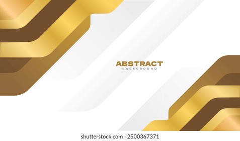 White and golden banner background