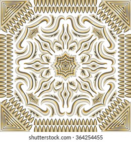 white and golden modern flourishes pattern