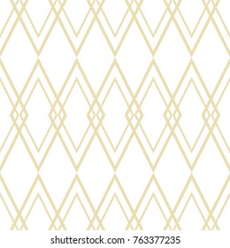 White and golden tile vector pattern