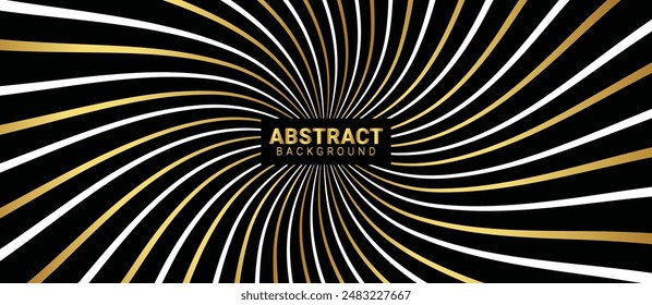 white and golden wavy lines illustration background