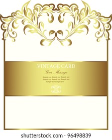 White gold-framed label