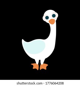 white goos bird vector illustration