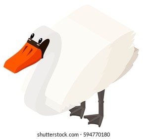 Cabeza blanca en ilustración de diseño 3D