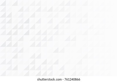 White gradation mosaic backdrop, Abstract white triangle background,Vector