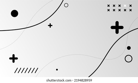 fondo abstracto de gradiente blanco con elementos memphis