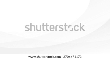 White gradient abstract curve pattern on gray design art background. Modern texture neutral