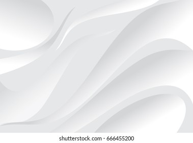 White gradient abstract line and wavy background