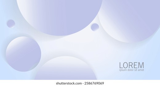 White gradient abstract modern background, Abstract circle layer white background with bubble line effect.