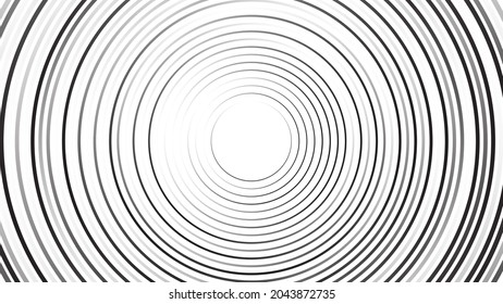 White gradient abstract wave lines on black background. Optical template design. Striped structural texture. Vector.