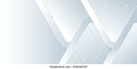 White gradient arrow direction design background. Geometric element . Vector illustration