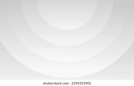 White gradient background. Abstract circle design. Vector illustration semi circle. Eps10