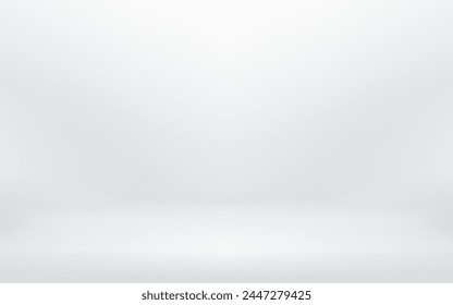White gradient background, Abstract studio presentation product. Vector illustration 