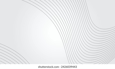 White gradient background with dynamic curve line wallpaper vector image for backdrop or presentation