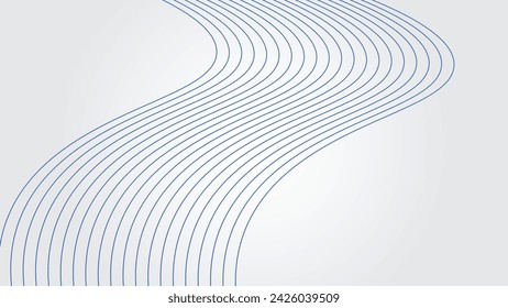 White gradient background with dynamic curve line wallpaper vector image for backdrop or presentation