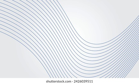 Fondo de degradado blanco con imagen de fondo de pantalla de línea de curva dinámica para el fondo o la presentación