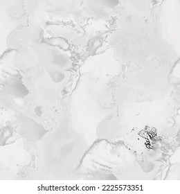 White Gradient Background. Light Science Texture. Grey Rock Floor. White Splash Science. Light Grey Color Background. Light Light Elegant Texture. Grey Gray Ink Grain Paint. Vector Seamless Painting.