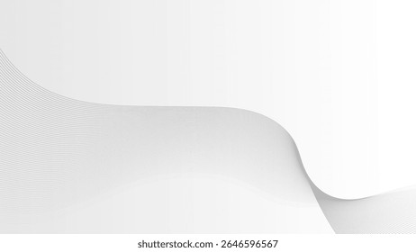 white gradient background with waves, Black Wavy Lines Isolated on White Abstract, abstract grey and white technology blend smooth wave lines.abstract grey and white technology blend smooth wave lines