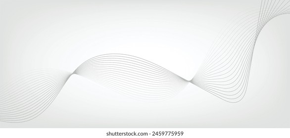 White gradient background with waves. EPS10