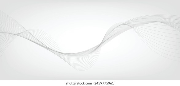 White gradient background with waves. EPS10