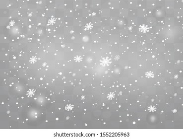 White gradient decorative element.vector illustration. Snow and wind on a transparent background.  winter and snow with fog.