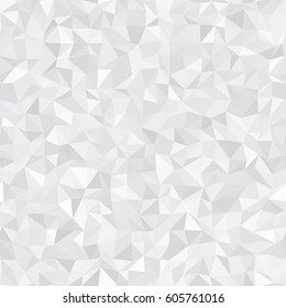 White gradient low poly triangles texture background. Seamless pattern. Ornament vector illustration