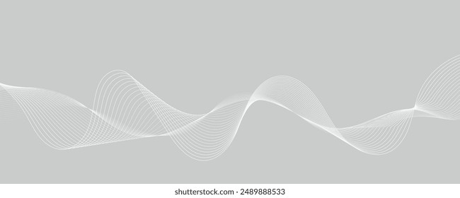 White gradient wave vector background. EPS10