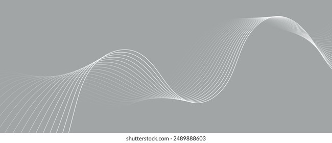 White gradient wave vector background. EPS10