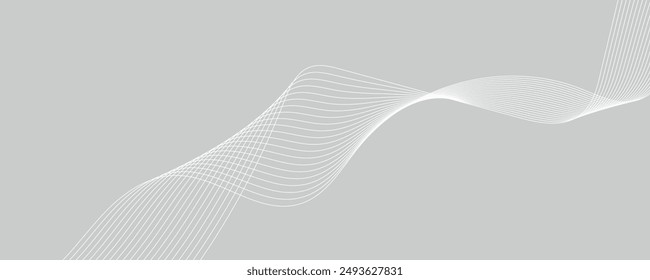White gradient wave vector background. EPS10