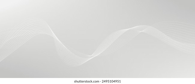 White gradient wave vector background. EPS10