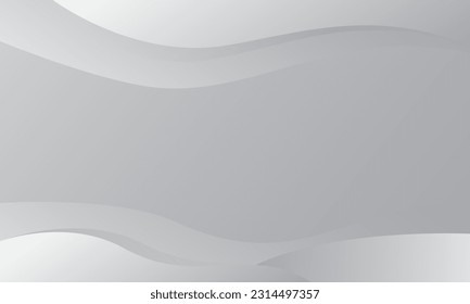 White gradient wavy background. Vector illustration
