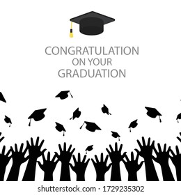 White graduation congratulation background Vector