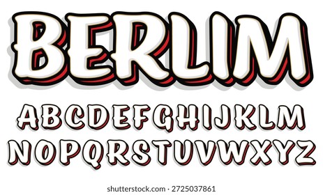 Weiße Graffiti Aufkleber Texteffekt isolierte Schriftart