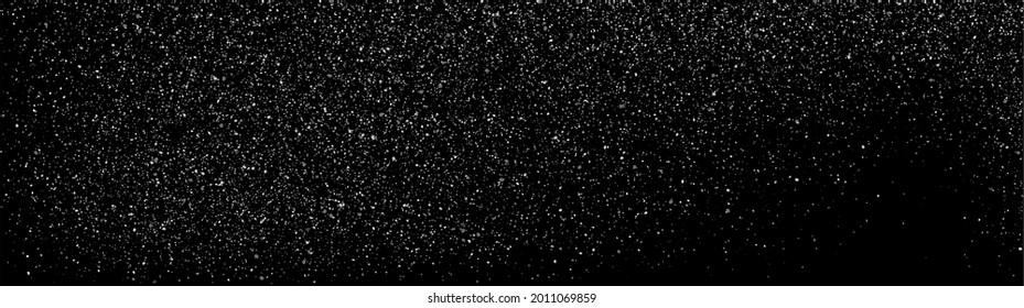 White grainy texture dust background. Grainy texture on black vector illustration overlay