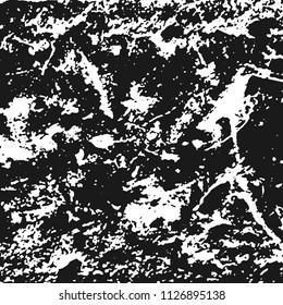 White grainy texture isolated on black background. Distressed overlay textured. Grunge design elements. Vector illustration,eps 10.