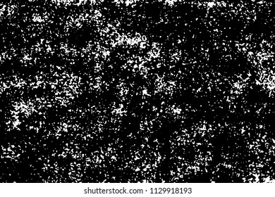 White grainy texture isolated on black background. Particles overlay textured. Grunge design elements. Vector illustration,eps 10.